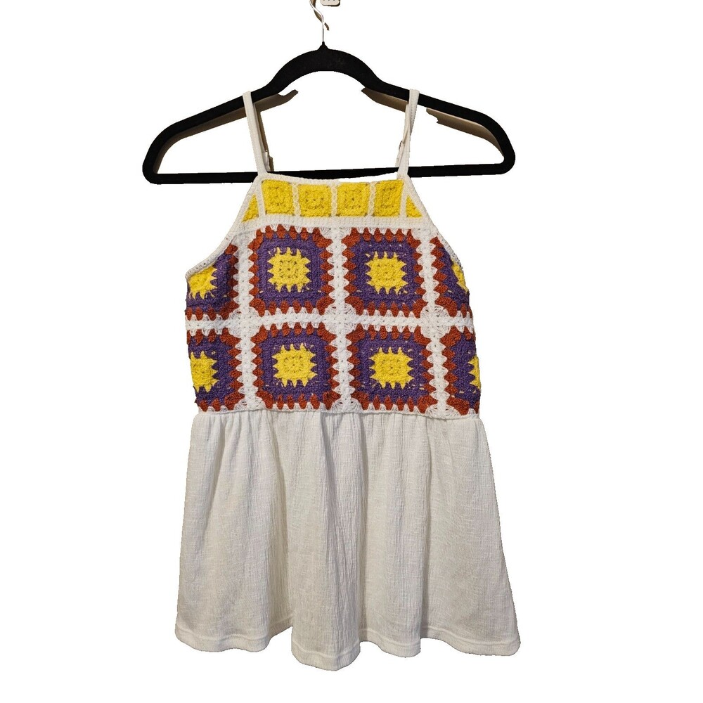 Crochet squares bodice, adjustable tank top, cruise, vacation